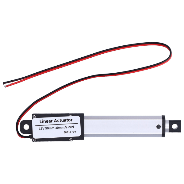 Lineaarinen toimilaite 50 mm iskun DC 12 V hiljainen sisäinen rajakytkin Mini lineaarinen liiketoimilaite autoteollisuudelle 30mm/s-20N
