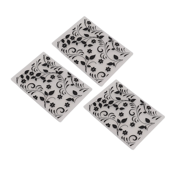 3 st präglingsmappar multifunktionella DIY plastpräglingsmallar för präglingsmaskin