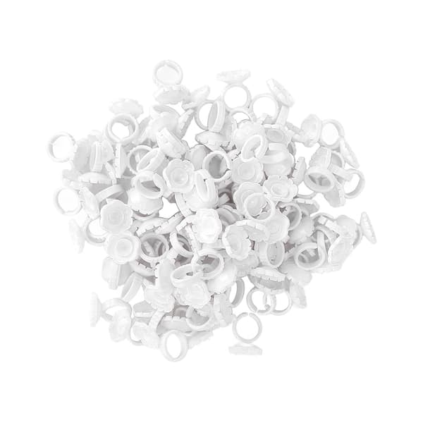 100 st blomlimringar ögonfransförlängningslimkoppar verktygshållare för ögonfransförlängningar Vit
