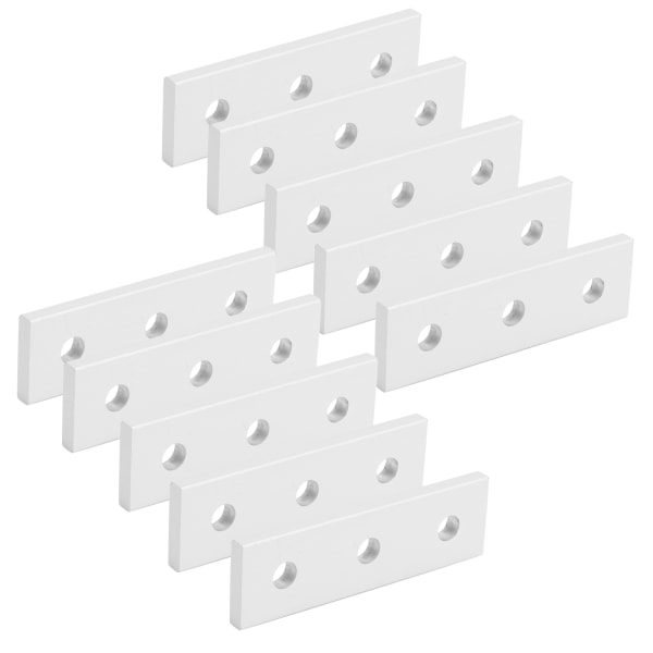 10 stk. Aluminium flad forbindelsesplade flad lige reparationsforbindelsesplader 2020-3 hul
