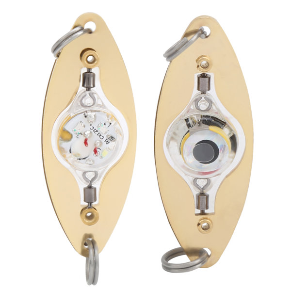 2st Fiske LED Lure Ljus Ögonform Färgglad Blinkande Ljus Bait Underwater Lure Lampa