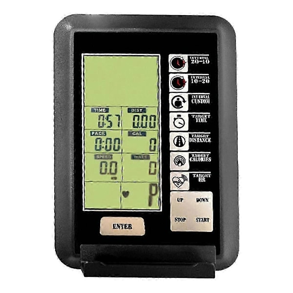 Motionscykel Monitor Air Bike Computer Cykel Speedometer Odometer til Træningsdata Træner Display med Puls