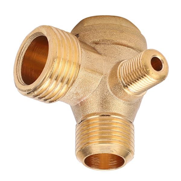 Kontraventil Messingmateriale 1-vejs gevindforbindelse Luftpumpe Tilbehør 1/2x3/8x10