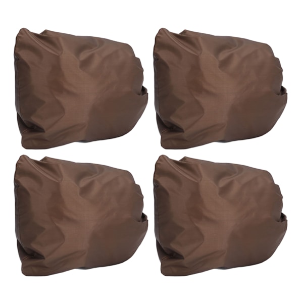 4PCS Bilbackspegelskydd 190T Polyester Taffeta Kran Frostskydd Brun