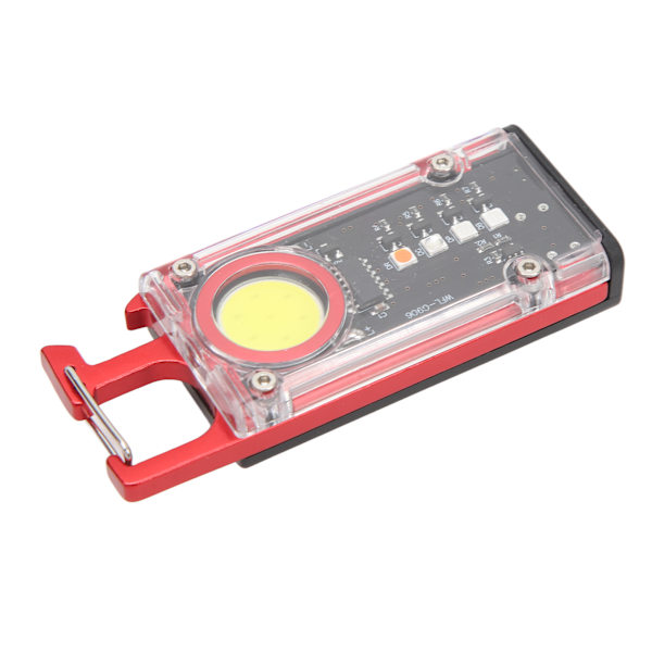 Mini LED ficklampa multifunktionell starkt ljus bärbar uppladdningsbar magnetisk sugning multi-läge liten ficklampa röd