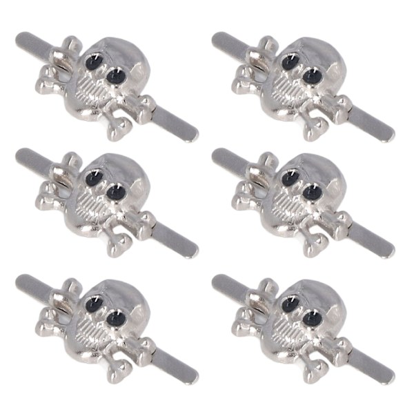 150 stk Skull Prong Stud Sølv Punk Gotisk Stil Sink Legering Mye Brukt Ghost Head Skrue Stud for Lær Håndverk DIY