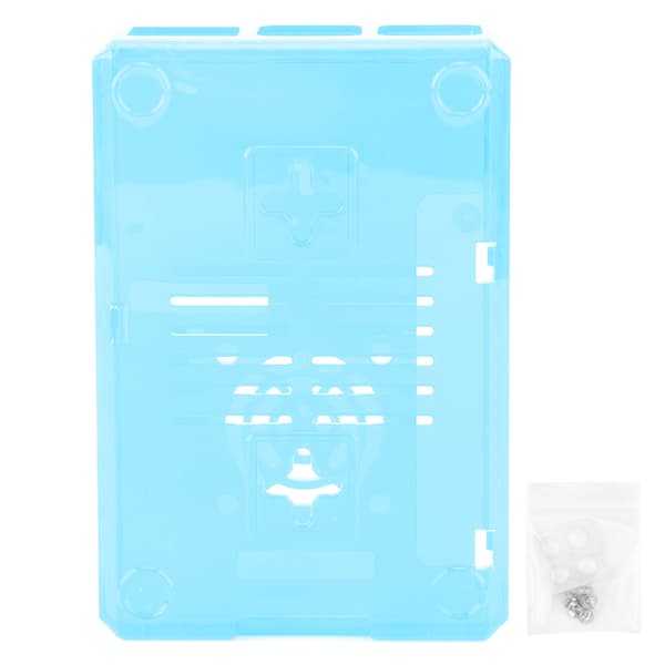 Skal Skyddsbox Frostat Fodral ABS för Raspberry Pi 3B 3B+ E-stil med Skruvar (Blå)