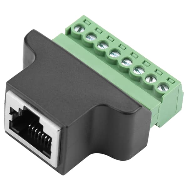 Ethernet RJ45 Naaras - ruuviliitin 8-nastainen CCTV digitaalinen DVR-sovitinliitin