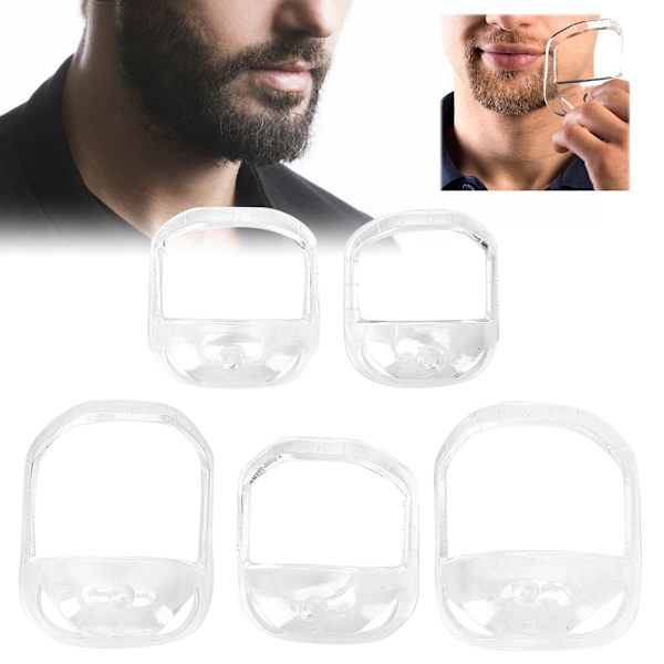 Skäggformare Professionell mustaschformningsverktyg Skäggrakningsmall Goatee OutlinerWhite
