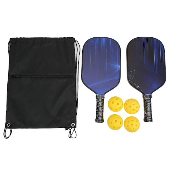 Pickleball-set med glasfiber PP-kärna pickleball-racket med 4 bollar för sportträning