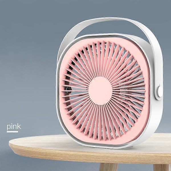 Glovivos USB-pöytätuuletin, 3-nopeuksinen vaaleanpunainen pöytätuuletin, 360° säädettävä hiljainen tuuletin, tehokas minituuletin toimistoon, kotiin, makuuhuoneeseen, autoon, retkeilyyn