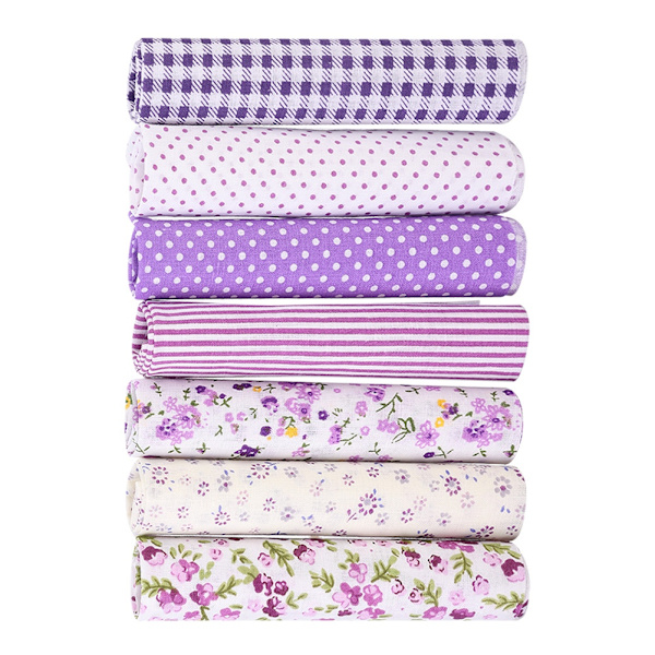 7 st / set 100% bomull Batiks syhantverkstyg för DIY plånbok kuddfodral (L)