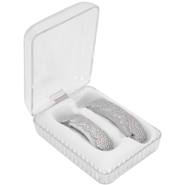 Tänder Set Herr Hip Hop Tänder Grillar Iced Out Punk Kvinnor Tänder Dekoration Argent