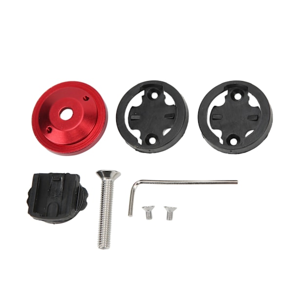 Cykelcomputerholder CNC Anode 28,6 mm forgaffeldiameter 304 rustfrit stål skruer cykelstam headset cover mount rød