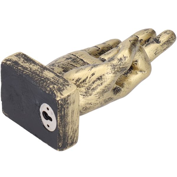 Harpiks Finger Statue OK Gest Skulptur Skrivebordsornamenter Hjem Retro Dekorasjon Messing Farge