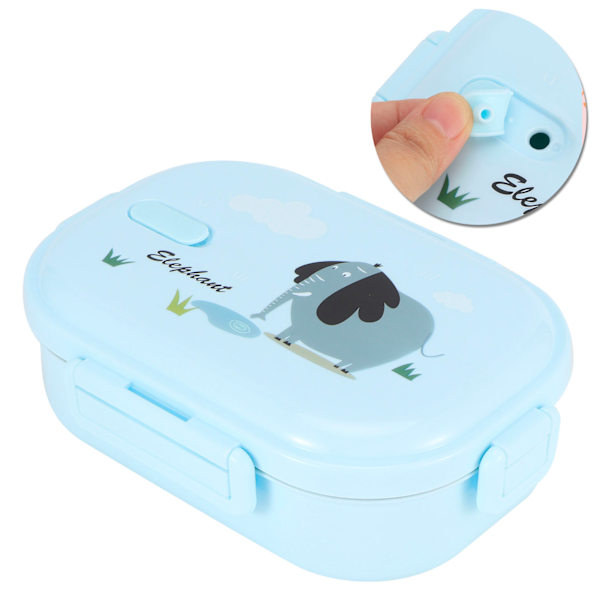 Isolert matboks lekkasjesikker rustfritt stål Bento-boks japansk matbeholder for barn (blå)