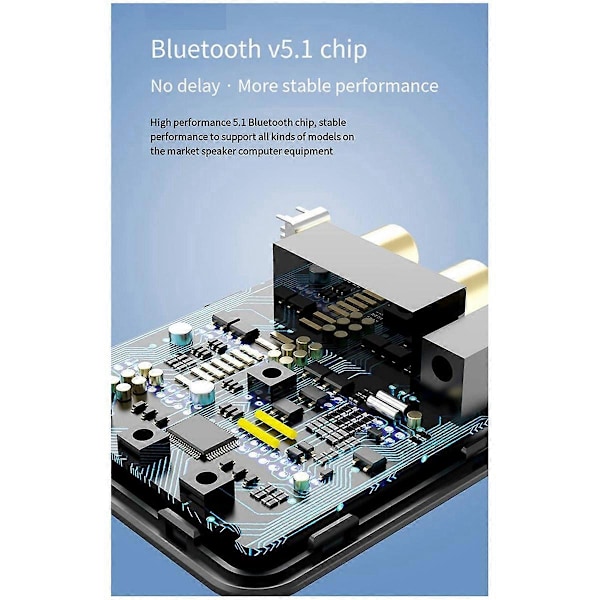 Qualcomm Bluetooth 5.1 Receiver til Aux/Rca Gammel Audio Forstærker Audio Afspiller