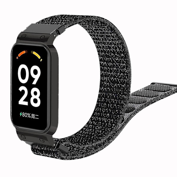 Åndbar nylon smart watch rem til Redmi Band 2 - Unisex sort