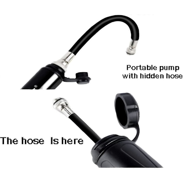 Sykkelpumpe, bærbar mini sykkeldekkpumpe i aluminiumslegering leveres med ballpumpe-nål og rammefeste / Sykkelpumpe passer Schrader og Presta ventilpumpe