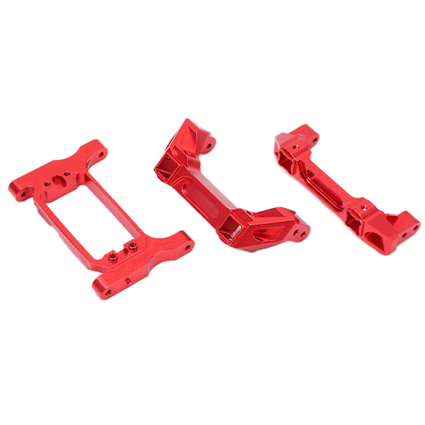 RC-puskurin sarja Metalliset etu- ja takapuskurit Alumiiniseos Traxxasille TRX4 RC-ryömintäautolle Servo-kiinnikkeellä Punainen