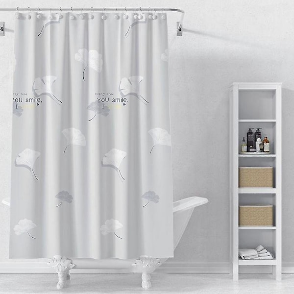 180x200cm Polyester Duschdraperi Enkelt Ark Ginkgo Duschdraperi 120*180cm