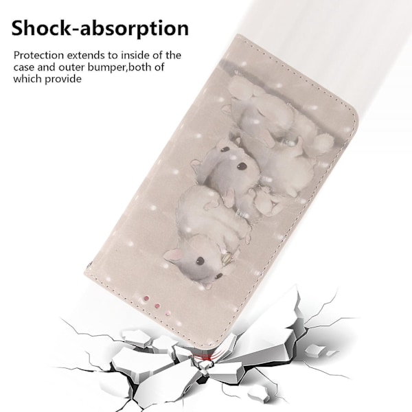 Kompatibelt Nokia C32 Mönsterdesign Foliofodral PU Läder Ställ Plånbok Telefonfodral Med Rem-1 StackingSquirrels