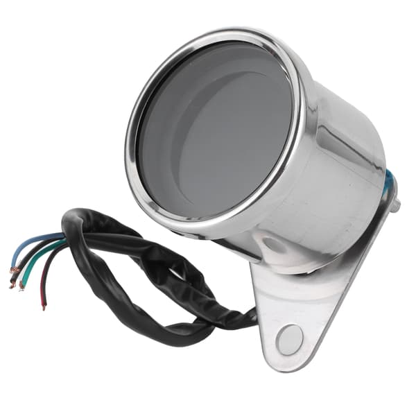Motorsykkel Multifunksjonell Måler Turteller Odometer Drivstoffmåler Hastighetsmåler 12V Universal (Sølv)