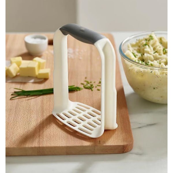 Ergonomisk Potatismosa med Plastgrepp, Halkskydd och Kant för att Skrapa Pannan, Diskmaskinsäker