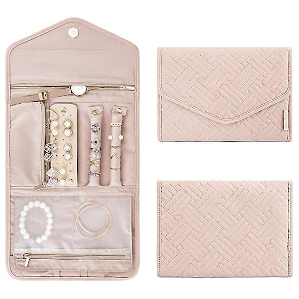 Rejse Smykke Organizer Etui Sammenklappelig Smykke Rulle til Ringe Halskæder Øreringe Armbånd Kompakt Design