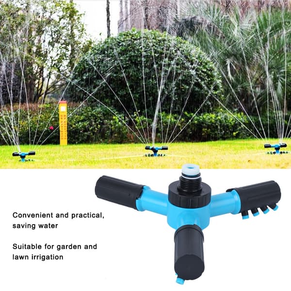 G1/2in 3-arms roterende sprinklerhode, flyttbar vanningsdyse, hageplenvanningsutstyr