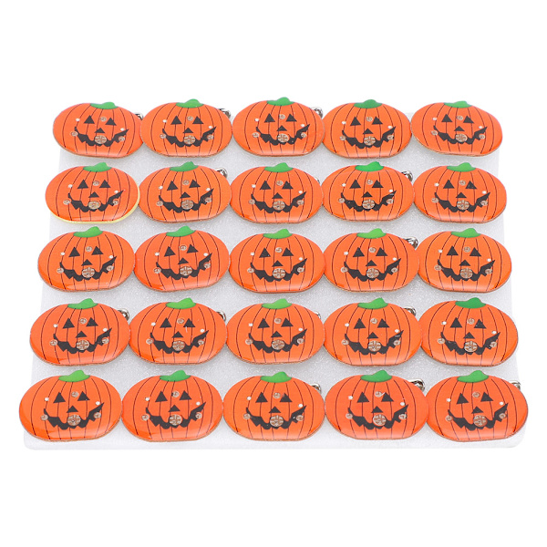 25 kpl Halloween-kurpitsan muotoinen valaiseva rintaneulafestivaalinäyttely rintaneula DIY-asu koristelu