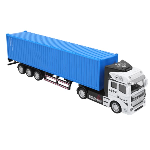 1: 48 Legeret Container Lastbil Model Legetøj Høj Simulation Børn Billegetøj KøretøjBlå Container Lastbil Model