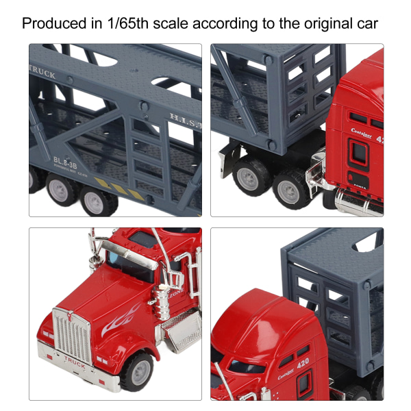 Realistisk RC Container Truck Toy for Kids - Interaktiv 1/65-skala semitrailer