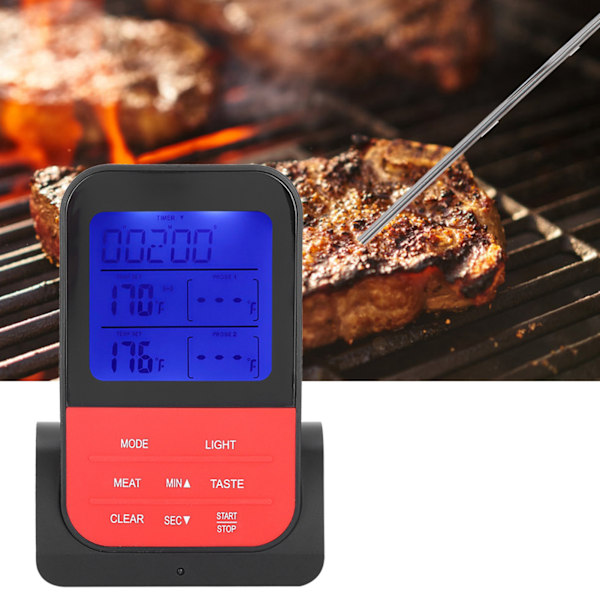 Digitalt display BBQ grill termometer køkken madlavning mad timing termometer