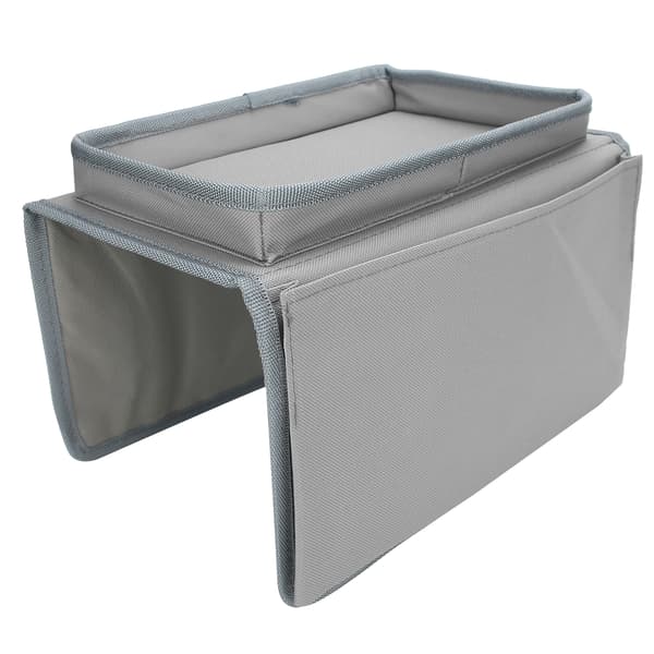 4 lommer sofa armlene TV fjernkontroll arrangør lenestol sofa bag med koppholderbrett grå