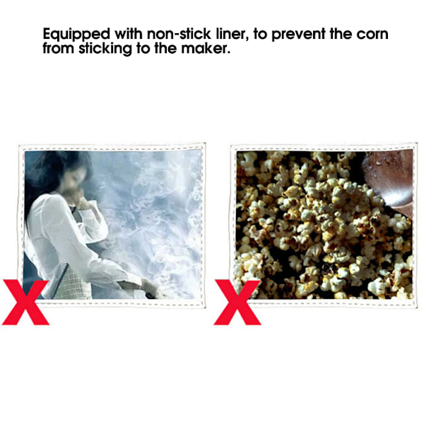 Hushållsminielektrisk blåsare Automatisk popcornmaskin Popcornmaskin EU-kontakt 220-240V Vit