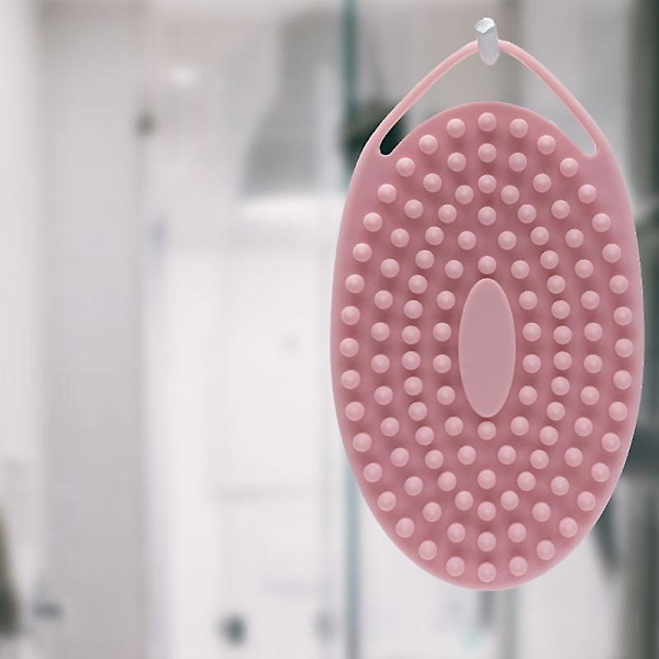 Silikonkroppsskrubb för Exfoliering - Lätt att Rengöra, Långvarig, Hygienisk, Rosa