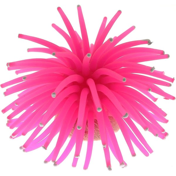 2 stk. Kunstig Søanemone 7 cm Glødende Falsk Koral Ornament Akvarietilbehør, Tilfældig Farve