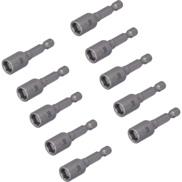 10 Stykker Magnetiske Toppe Legering Hex 8mm Adaptere Bore Skrueværktøj