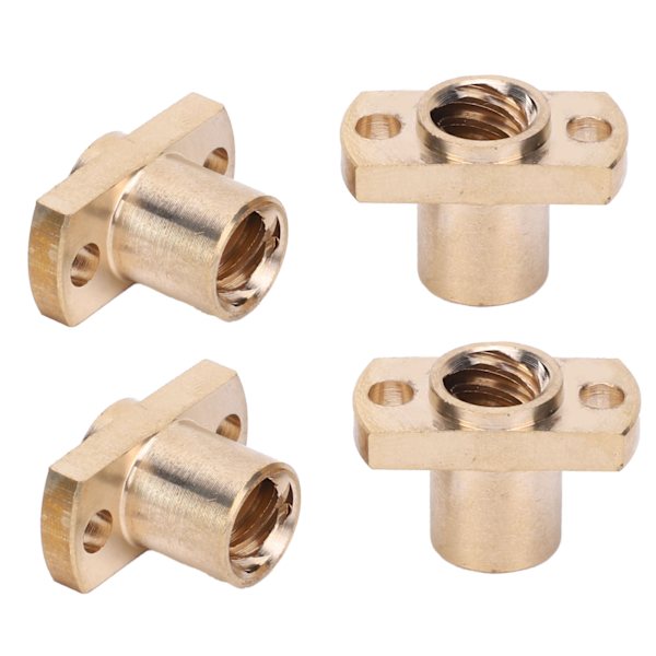 4st Trapetsmutter T8 Mässing H Fläns Hårdvara Fästelement 3D-skrivare Tillbehör 8mm