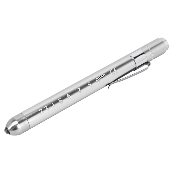 Gul Pennelys LED Aluminiumlegering Bærbar Medisinsk Inspeksjonspennlampe for Sykepleiere Lege Sølv