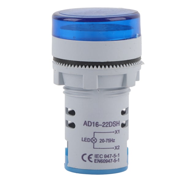 Pyöreä LED-digitaalisen näytön signaalin AC Hertz -taajuuden merkkivalo AD16-22DSH (sininen)