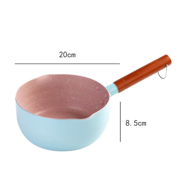 Japansk stil gryde Nonstick mælkenudlesuppe Saucepande Babymad Kogegryde Blå 20 cm