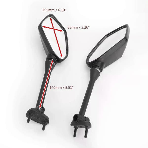 Mirrors left right pair for Kawasaki EX650 Ninja 650 ER-6F 09-16 EX400 ZX1000