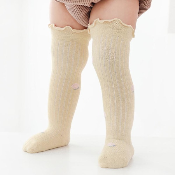 Babystrumpor, Knähöga, Flickor, Rörformade, Långa, Pojkar, Nyfödda, Spädbarn, Småbarn, Rufsade Strumpor, 5 par