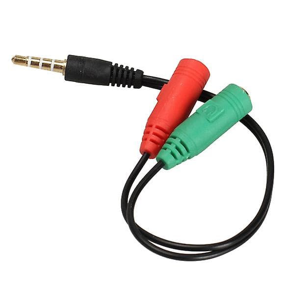 3,5 mm han til 2 hun Audio Stereo Splitter Hovedtelefonforlængerkabel Röd