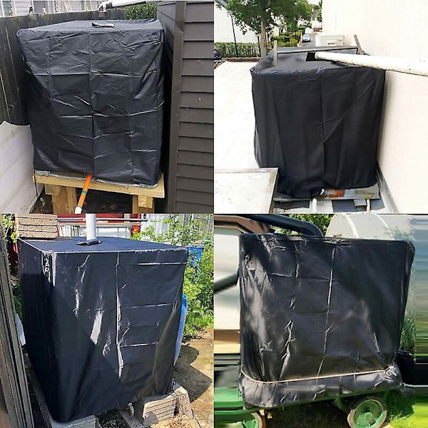 IBC Vattentankskydd 1000 L Regnvatten Cistern Behållarskydd med Dragkedja Vindtät Anti-UV Rivtålig T-Audace