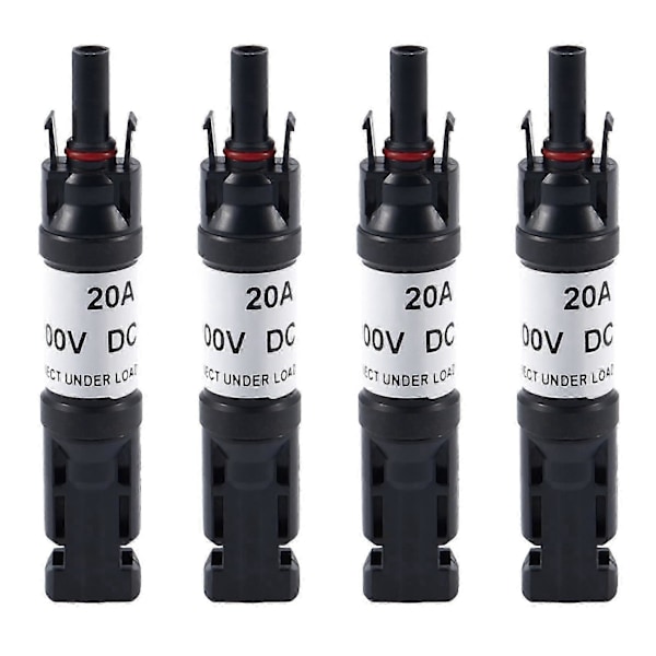 4X 20A In-Line Diode Connector IP67 Solpanel Kabel Konnektorer