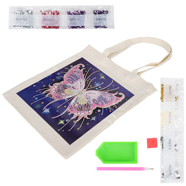 Diamantmålning Väska Kit Canvas Väska Harts Rhinestones HandMade Återanvändbar Konst Handväska(BB012 )