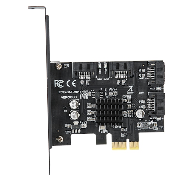 SATA3.0 till PCI E expansionskort Svart ABS 4 port 6G adapter hårddiskkort Stöd för PM